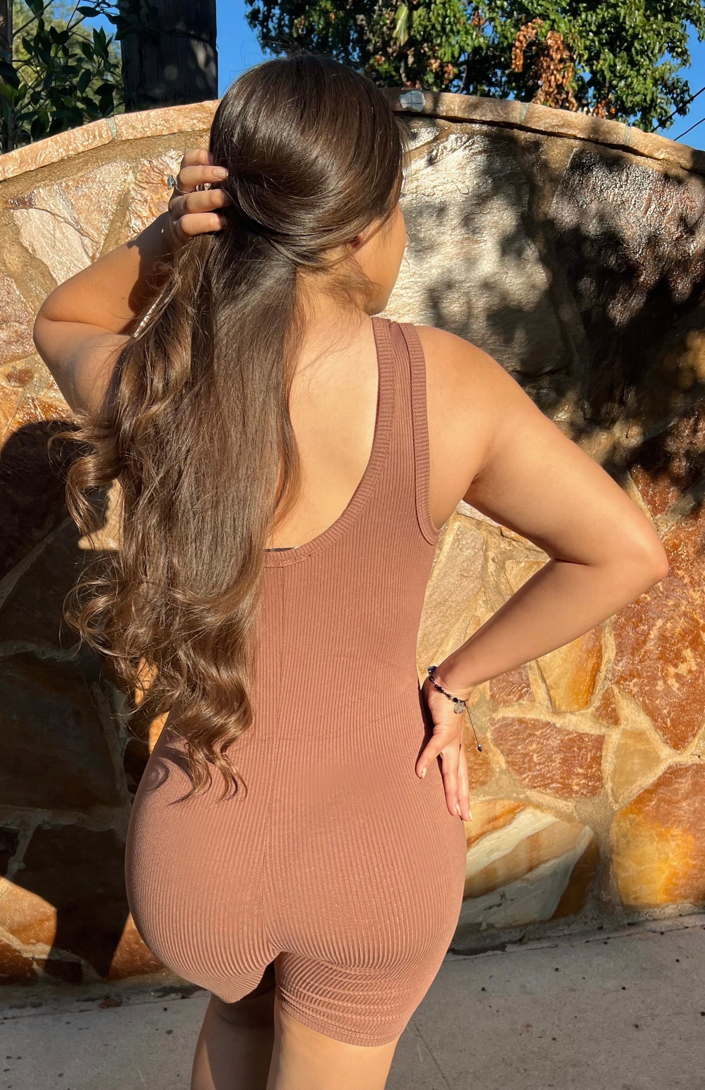 Drea Romper (brown)