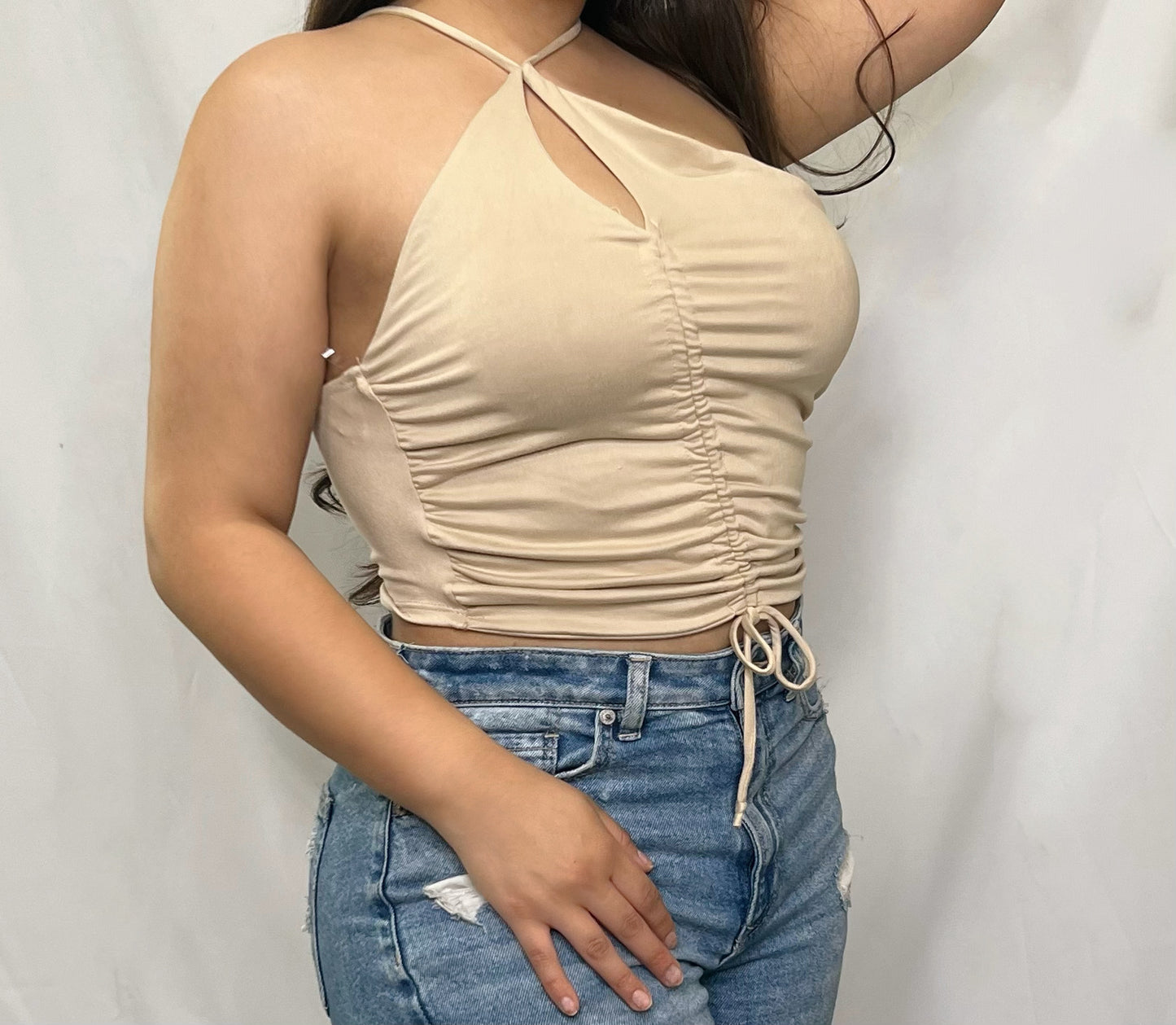 Beige halter top